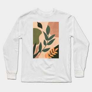 Abstract Shapes, Boho, Botanical Long Sleeve T-Shirt